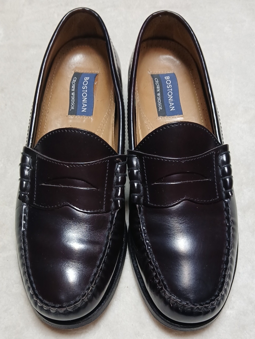 Bostonian Crown Windsor Men’s Leather Penny Loafers in Dark Brown Size 9.5 D